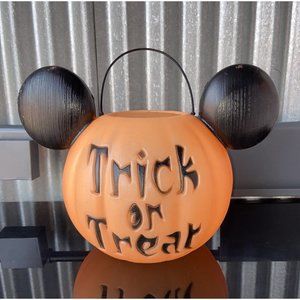 General Foam Halloween Mickey Mouse Orange Trick Treat Bucket Pail Ears Made USA